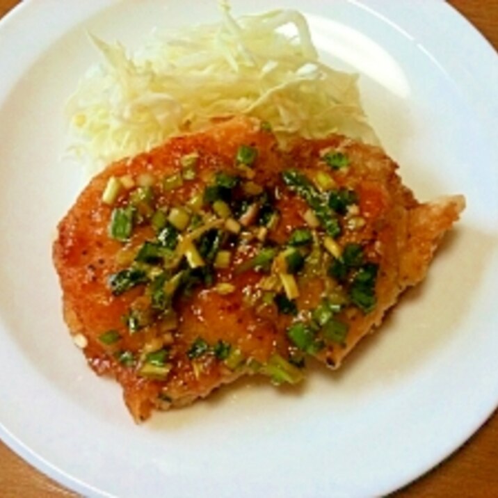 とり胸肉のから揚げ　簡単ネギソース和え